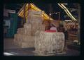 Super density straw bale exhibit, Oregon State Fair, Salem, Oregon, circa 1973