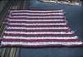 Navaho' afghan in red, white and black'