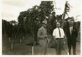 F. E. Price, Hoerner, and unknown man in OSC hop yard