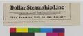Fragment of an advertisement for the Dollar Steamship Line