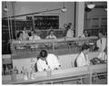 Pharmacy students in the laboratory, January 1960