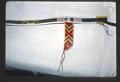 Beaded belt with porcupine quill knife scabbard