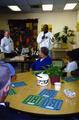 Portland Trail Blazers players and staff visit the Senior Center