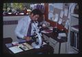 David Sims with microscope, Oregon State University, Corvallis, Oregon, 1982