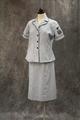 Women's U.S. Navy W.A.V.E.S. uniform of blue and white pinstripe polyester cotton