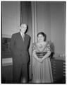 President Strand with an unidentified international student, March 1951