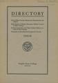 Staff Directory, 1938-1939
