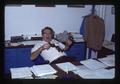 Associate Director Wilson Foote at desk, Oregon State University, Corvallis, Oregon, October 1980