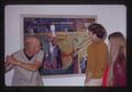 Nelson Sandgren and students with baseball painting, October 1973