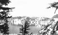 Crater Lake in the winter with Mt. Scott in the distance