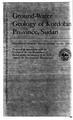 Ground-water geology of Kordofan Province, Sudan