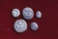Coins: Miletus diobol, Parium hemidrachm, Bactrion 1/4 stater, Athens hemiobol