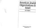 American Jewish Organizations and Israel