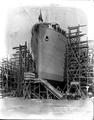 Columbia River Shipbuilding Corporation. Portland, Oregon.  Launching of the Steamship Western Coast. Hull number 7.
