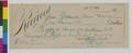Receipt for the University of Oregon from Gertrude Bass Warner
