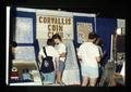 "Wessbecker" and visitors at Corvallis Coin Club booth, August 1991