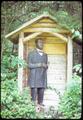 Abraham Lincoln II in log cabin, 6 ft. x 26 inches approximately