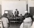 Edwin C. Berry addressing board and members