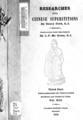 Researches into Chinese Superstitions. Third Part: Popularization of Confucianism, Vol. XIII: Buddhism and Taoism in China