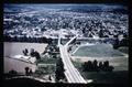 Aerial view of Highway 34 entering Corvallis, Oregon, circa 1965
