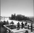 People standing on observation deck in dunes(4)