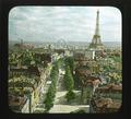 Bird's eye view of Paris from the Arch of Triumph, France