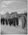 President Strand leading the commencement processional, June 1954