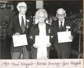 Pioneer of the Year Paul Weigelt, Bessie Bonney, Gus Weigelt - 1983