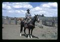 Jack Campbell on horse, Lake County, Oregon, circa 1972