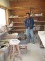 Hiroshi Ogawa in his pottery studio