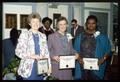 Dawn Marges, Helen Berg and Atta Akyeampong, recipients of the Women of Achievement Award