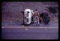 Tending to a car accident on Interstate 5 near Grants Pass, Oregon, January 1966