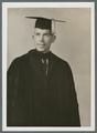 August L. Strand in cap and gown, circa 1950
