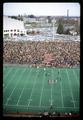 Miss Black OSU Court assembled at midfield, University of Oregon vs Oregon State University football game, Corvallis, Oregon, circa 1970