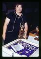 Una Vinson with trophy at Mid Valley Coin Club meeting, Corvallis, Oregon, 1971