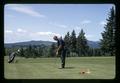 Jesse Harmond putting at Corvallis Country Club, Corvallis, Oregon, circa 1970