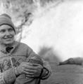 Woman in knit cap and sweater