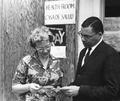 Evelyn Harriman, OTHA, and John Holley at a migrant workers' camp near Sandy, Oregon