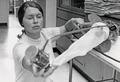 Joan Flynn with oceanography equipment