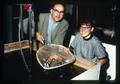 Robert Courtright and his wife with chinook and pink salmon, Oregon State University, Port Orford, Oregon, May 14, 1970