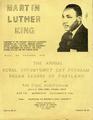 Flyer for Martin Luther King speech for the Urban League of Portland's Equal Opportunity Day program