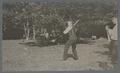 President W. J. Kerr playing baseball