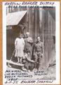 Barlow Ranger District - 1925 - near Rock Creek-Wamic Ranger Station, Mr. and Mrs. Jim McConnell, (Evelyn McConnell), LeRoy (LeVoy) Mulkins, 4-11-25