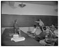 Dr. Leo Friedman in chemistry class, circa 1950