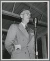 A. L. Strand making a speech, circa 1948
