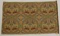 Textile Panel of hand-woven beige cotton/silk brocade with six large ornate roundels