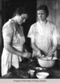 Two  women cooking