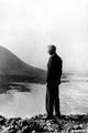 Lone man standing on Cape Perpetua