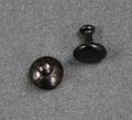 Detachable Collar Buttons of black enameled metal