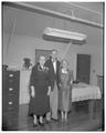 Business Office and Morris Robertson honor Mae Nusbaum and Edith Buckingham on 30 years of service, March 1955